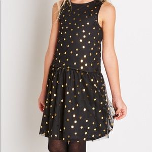 Gold Polkadot Party Dress